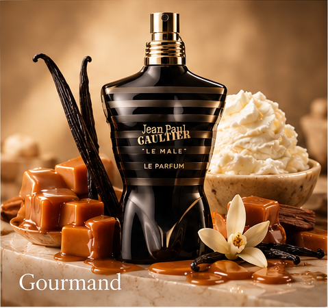 Men's perfume decants collection featuring Jean Paul Gaultier Le Male Le Parfum gourmand fragrance men's perfume decants